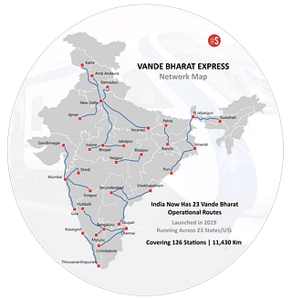 Vande Bharat operational routes across India (Source: Swarajya)