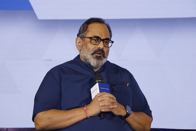 Electronics and IT Minister Rajeev Chandrasekhar. (Photo: Financial Express Blockchain/Twitter)