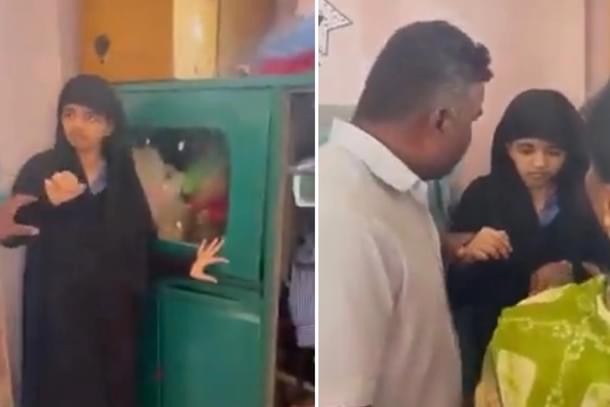 Stills from the video of the rescue