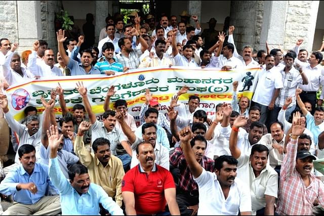 BBMP contractors protest in 2013 (File picture)