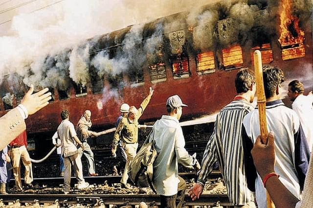 Four compartments of the Sabarmati Express carrying Kar Sevaks were allegedly set on fire at Godhra railway station on 27 February, 2002.