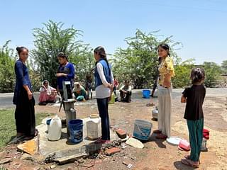 Girls filling water. The one on the extreme left in the picture is Shiva