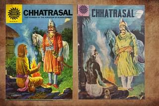 Two covers for Chhatrasal. One on the left is original. One on the right was retained.