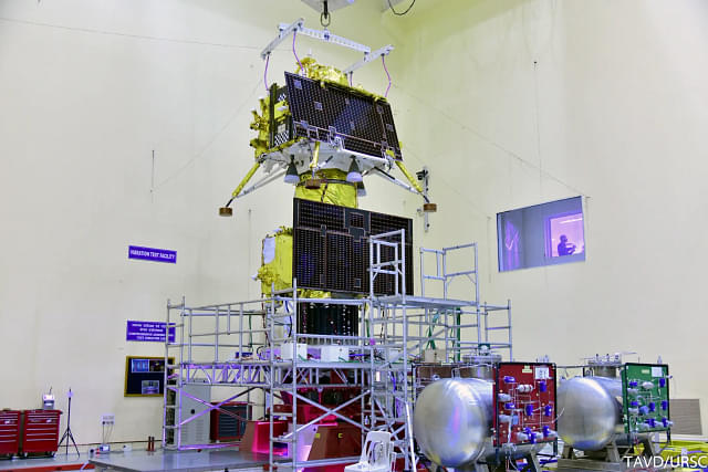 Chandrayaan-3 lander undergoing testing.