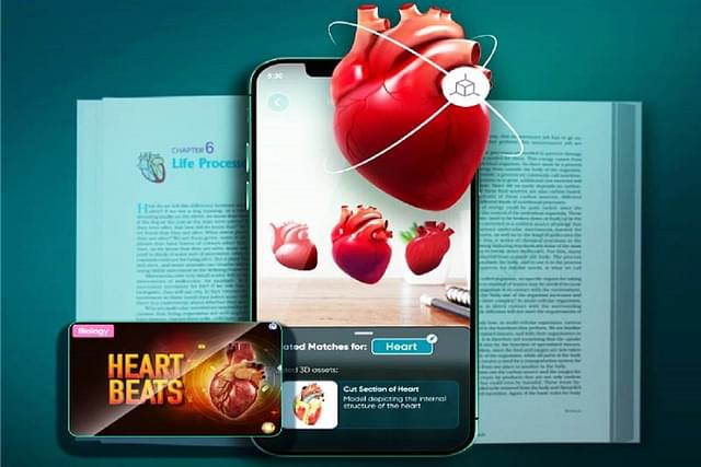 The free Embibe Lens app, uses a smartphone camera to provide students with 3-D images of school learning topics in science and maths.
