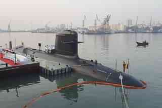 INS Vagir, the fifth of the six submarine of Kalvari class in a port.