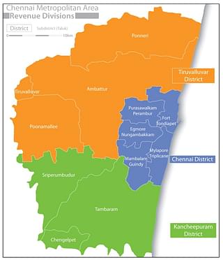 Chennai metropolitan area map (GCC)