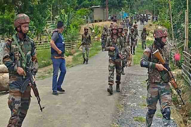 Security forces in a combing operation in Manipur (File photo) (Representative Image)