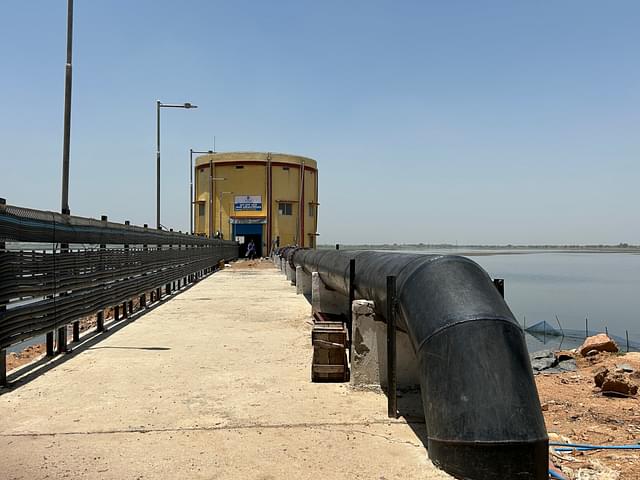 Construction related to tap water scheme outside Shivhar village