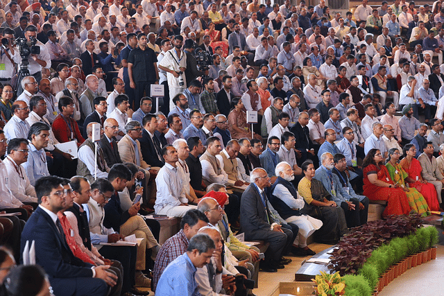 "Attended the National Training Conclave today, a part of our efforts to learn and serve better," Prime Minister Narendra Modi tweeted, along with this picture.