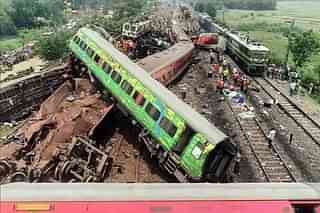 The Balasore rail tragedy site at Odisha.