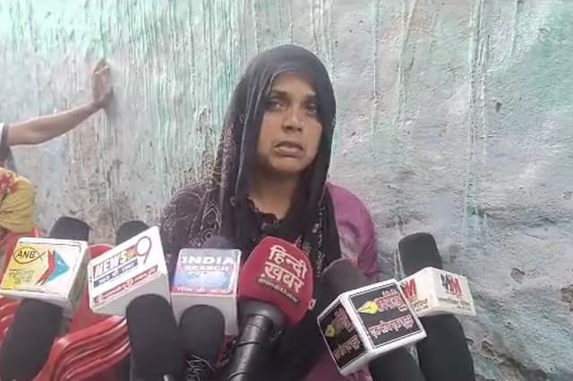 Muskan's mother speaking to the media