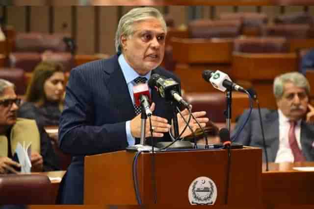 Pakistan Finance Minister Ishaq Dar presents the budget 2023-24