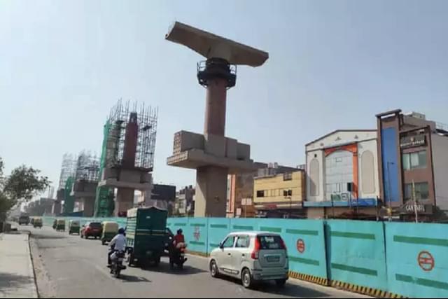 Double Decker Flyover Being Built As Part of Delhi metro Phase-IV Expansion