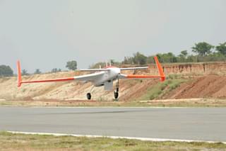 Rustom-1 UAV  taking off from a runway. (Pic Via Livefist)