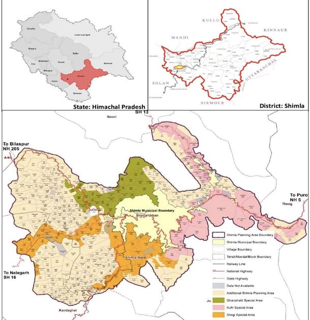 Shimla on map.