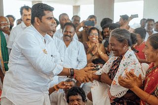 Annamalai meeting people from the fishing community