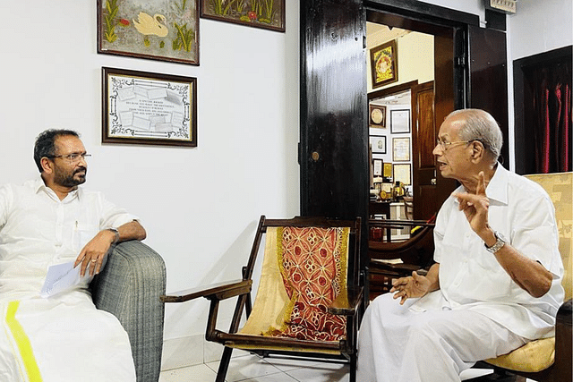 BJP state president K Surendran meeting E Sreedharan (Twitter)