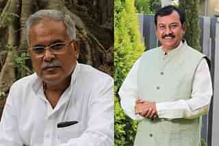 Chhattisgarh CM Bhupesh Baghel (L), Vijay Baghel (R)