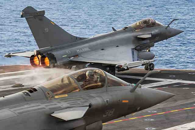 Dassault Rafale-M taking-off from an aircraft carrier