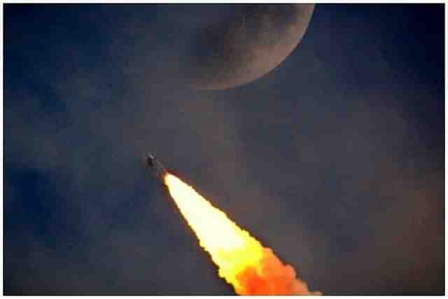 A rocket launch by the Indian Space Research Organisation. (ISRO/Twitter)