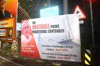 Nitish Kumar poster in Bengaluru