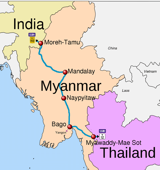 India-Myanmar-Thailand Trilateral Highway (Wikipedia)