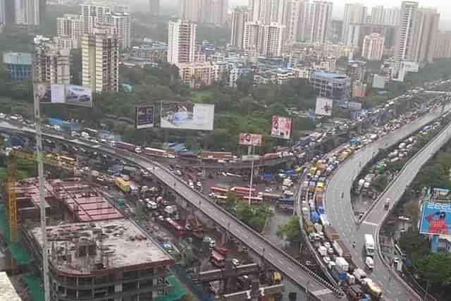 The linking road project is expected ease congestion at the Dahisar naka, which sees a high volume of daily traffic.  (Indian Express)