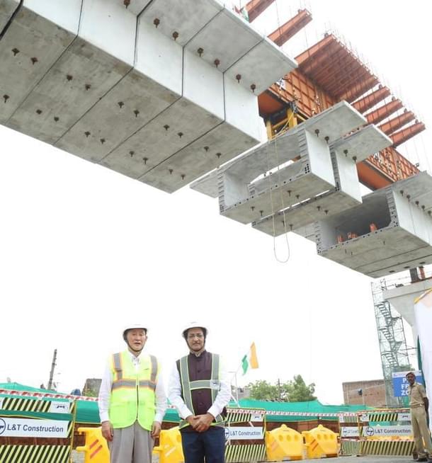 Japanese delegation at Sabarmati Multimodal Transport Hub in Ahmedabad.