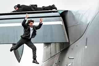 Tom Cruise performing a stunt