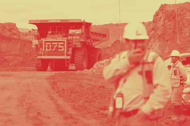 A nickel mining site Indonesia.
