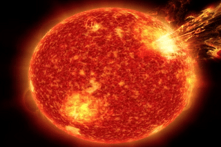 A solar storm on 16 June as shared by NASA. 