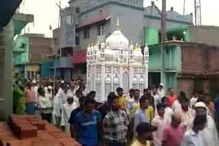 An image of the procession in Jharkhand, where a fatal accident occurred on Saturday.