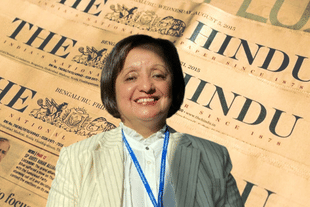 Malini Parthasarathy, former chairperson of The Hindu Group