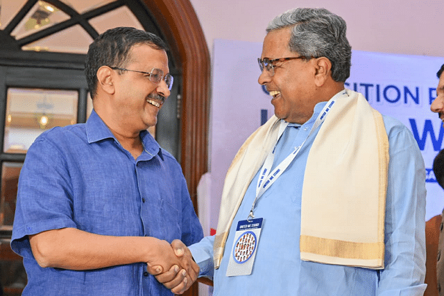 Karnataka CM Siddaramaiah welcomed leaders from the opposition parties for the dinner meet today ahead of the opposition party leaders' meeting in Bengaluru on 18 July.