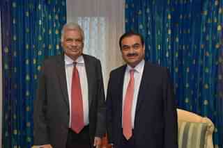 Gautam Adani with Sri-lankan President Ranil Wickremesinghe. (Image via Twitter/@gautam_adani)