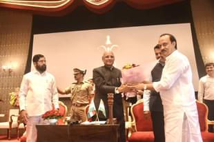 Ajit Pawar after taking oath on 2 July, 2023 (Twitter)