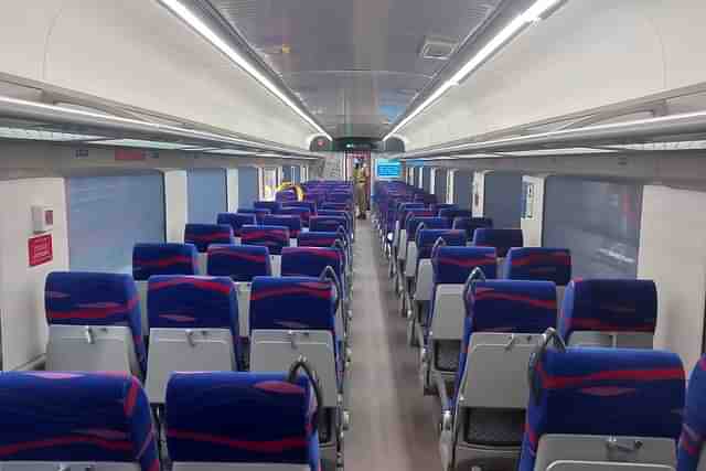 Interior of a Vande Bharat train. (Representative image).