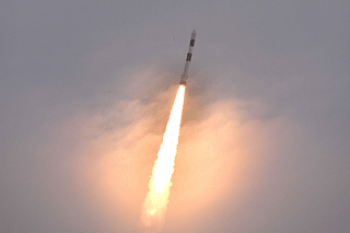 The PSLV-C56 soaring into the sky (Photo: ISRO/Twitter)