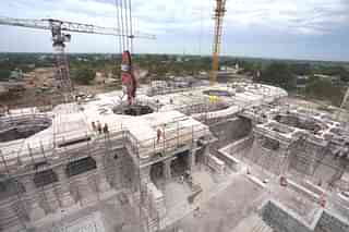 Ayodhya Ram Mandir's construction is going on in full swing (Pic Via Twitter)