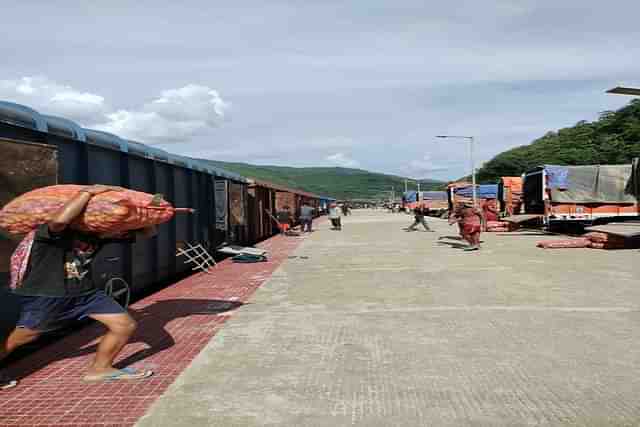 Freight train carrying potato, onion, sugar reaches Manipur.