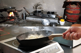 From firewood and LPG stove to an electric induction cooktop: Can the transition  happen in the Indian kitchen? (Photo: Centre for Science and Environment)