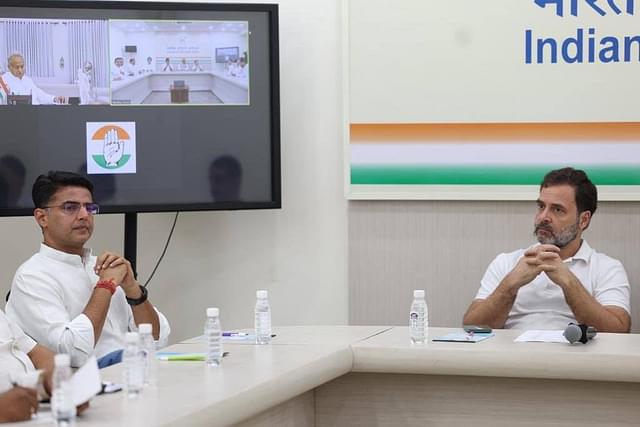 Sachin Pilot and Rahul Gandhi in meeting (6 July)
