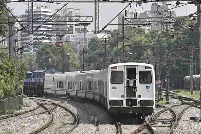 A high-speed train undergoing trial run on the Delhi-Mumbai route. (image via Getty Images)