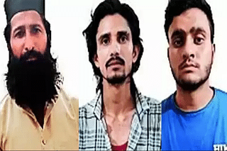 Pictures of the three accused as released by the police to the media.