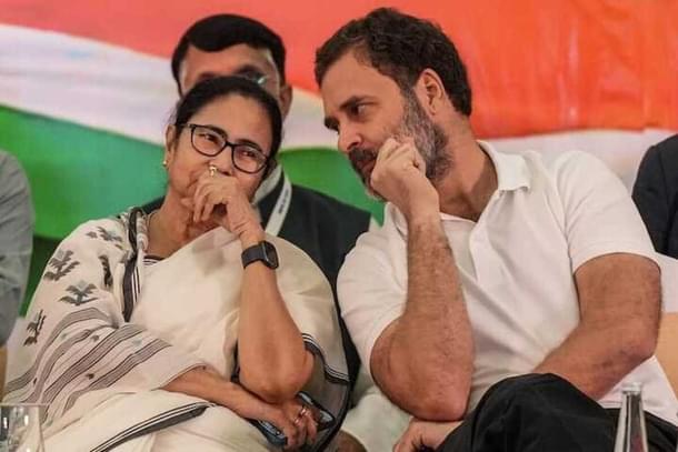 Congress leader Rahul Gandhi and Bengal Chief Minister Mamata Banerjee