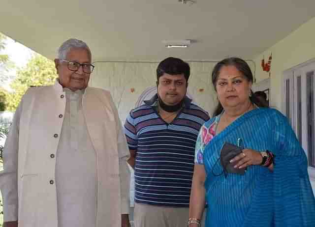 From L to R: Kailash Meghwal, MP Dushyant Singh, Vasundhara Raje.