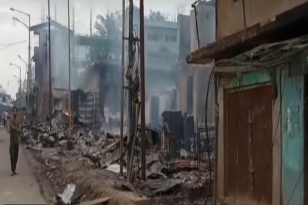 Properties of Meiteis and Tamils set on fire by Kukis.