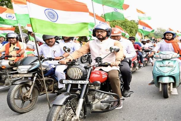 The Tiranga bike rally.