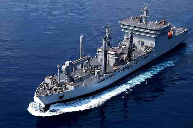 INS Shakti, a Deepak class fleet support ship (FSS) of the Indian Navy. (Picture via Wikipedia)